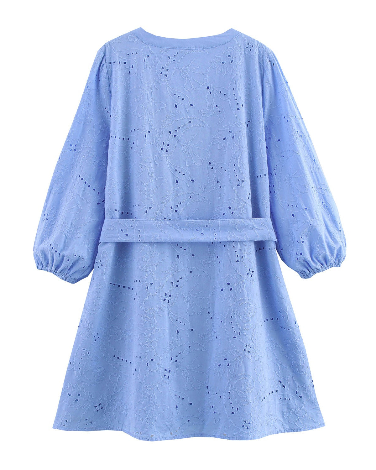 Donella Eyelet Mini Dress With Belt