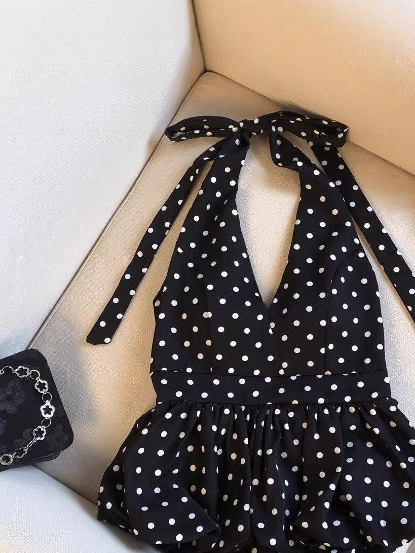 Amelia Halterneck Polka Top