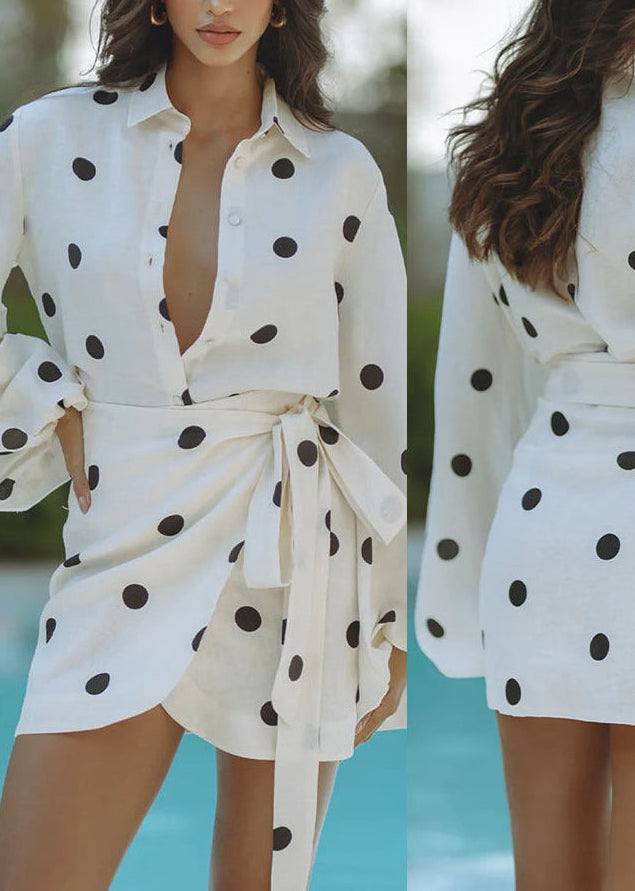 Swiss Polka Coord Skirt Set