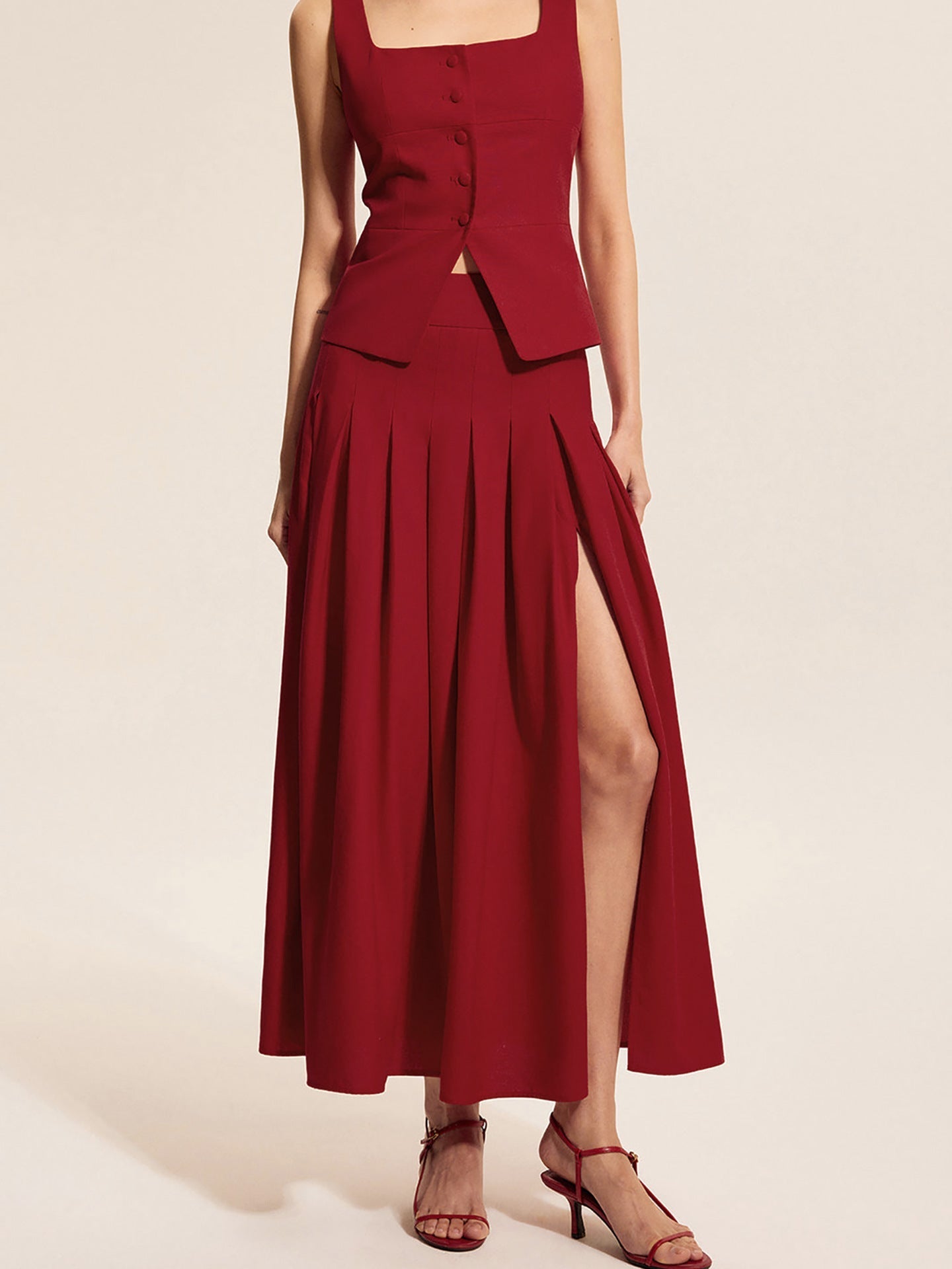 Salome Vest Coord Skirt Set