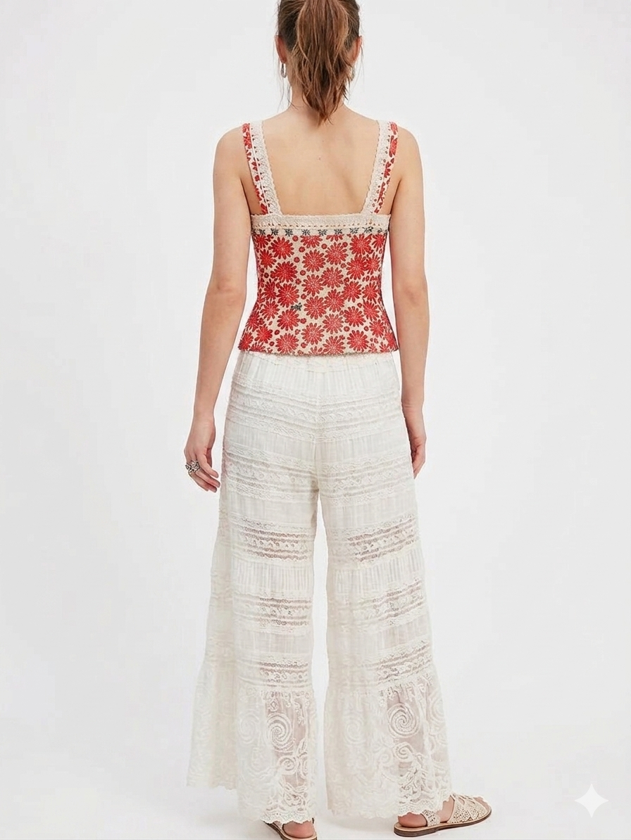 Yui Lace Printed Top