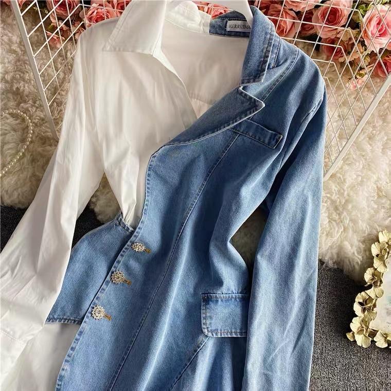 Arnold Statement Dress In Blue