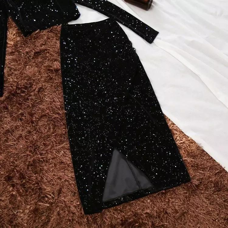 Blaiquey Turtle Neck Coordinates In Black
