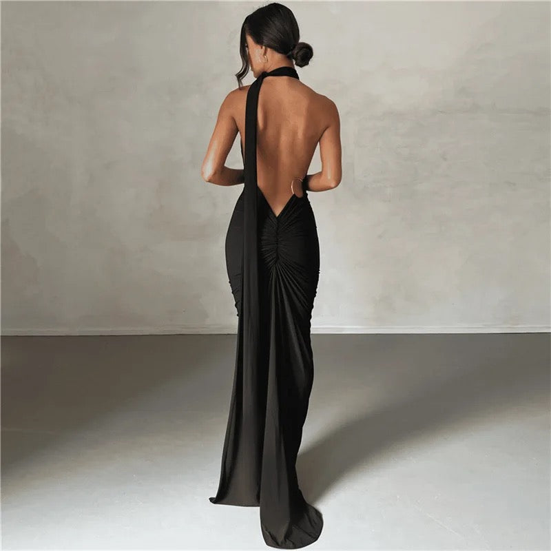 Ruby Statement Backless Maxi Dress