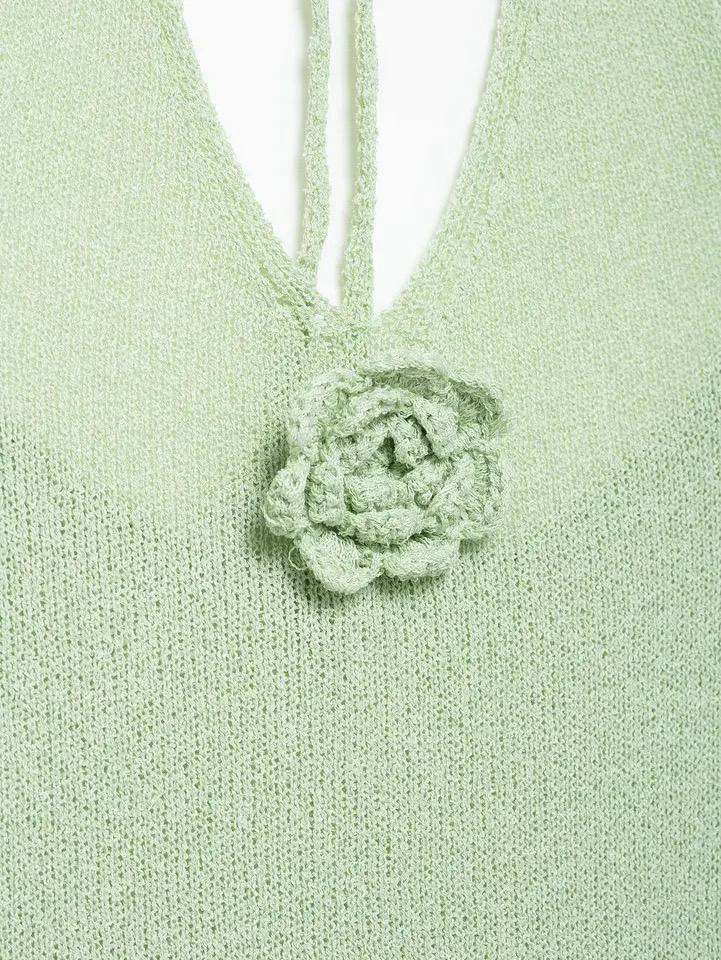 Dera Rosette Resortwear Holiday Dress In Mint