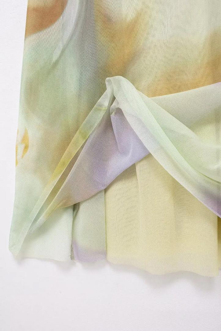 Tie And Dye Summer Holiday Dress In Multicolor
