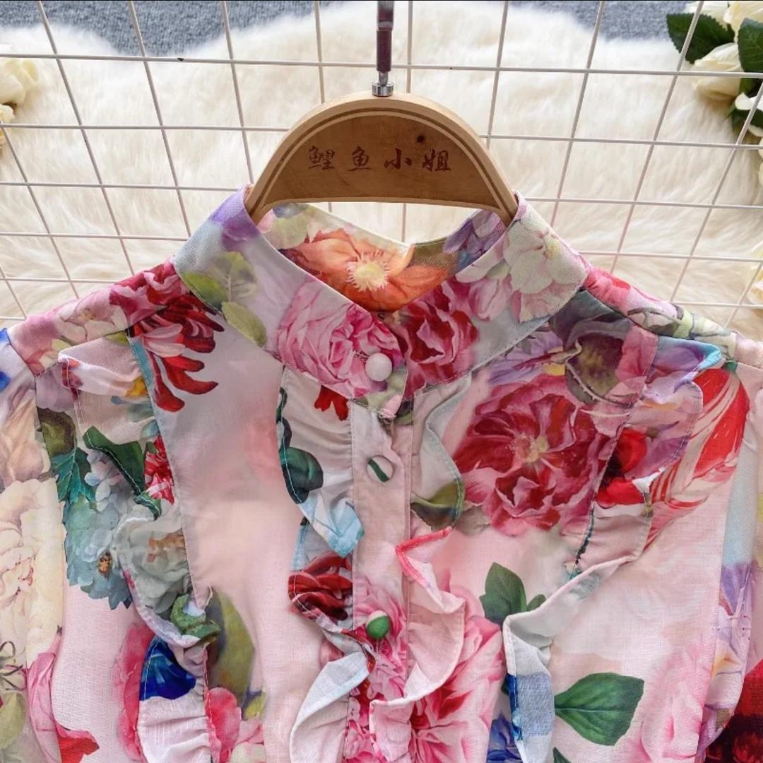 Samuel Floral Vintage Dress In Multicolor