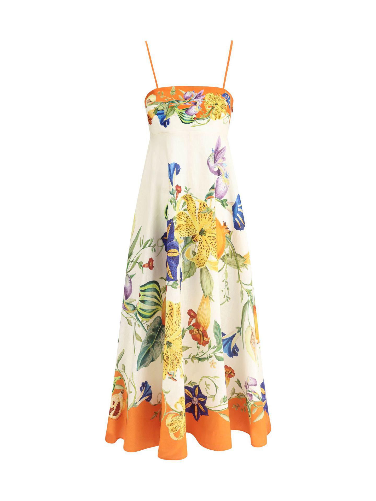 Raisha Printed Summer Dress In Multicolor