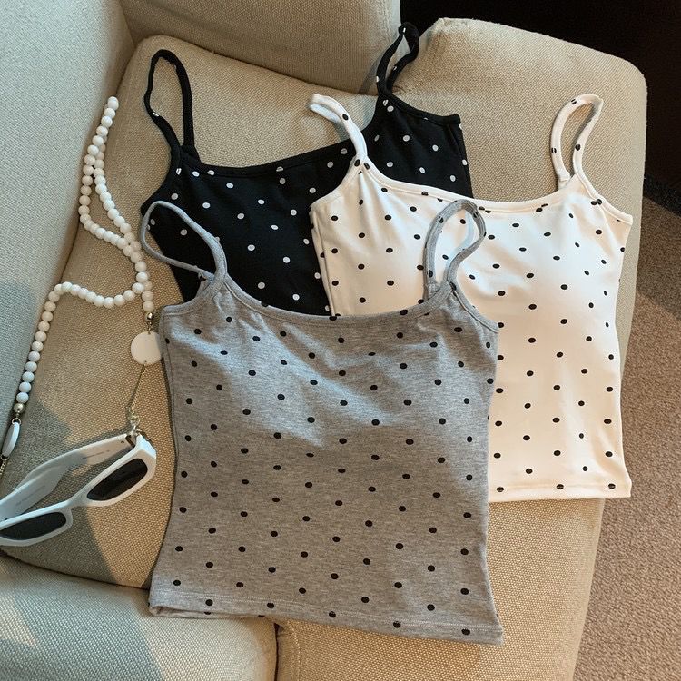 Loret Tank Tops with Inbuilt Bra In Black