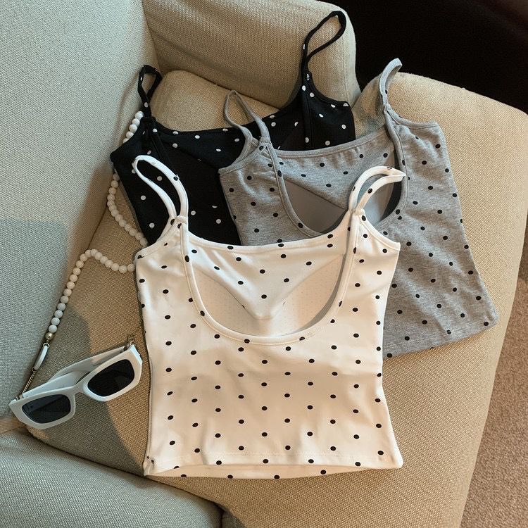 Loret Tank Tops with Inbuilt Bra In White