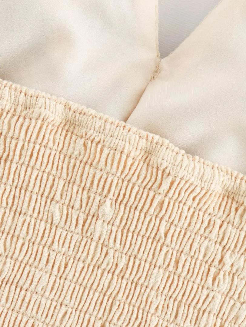 Maiko Halterneck Summer Top In Beige