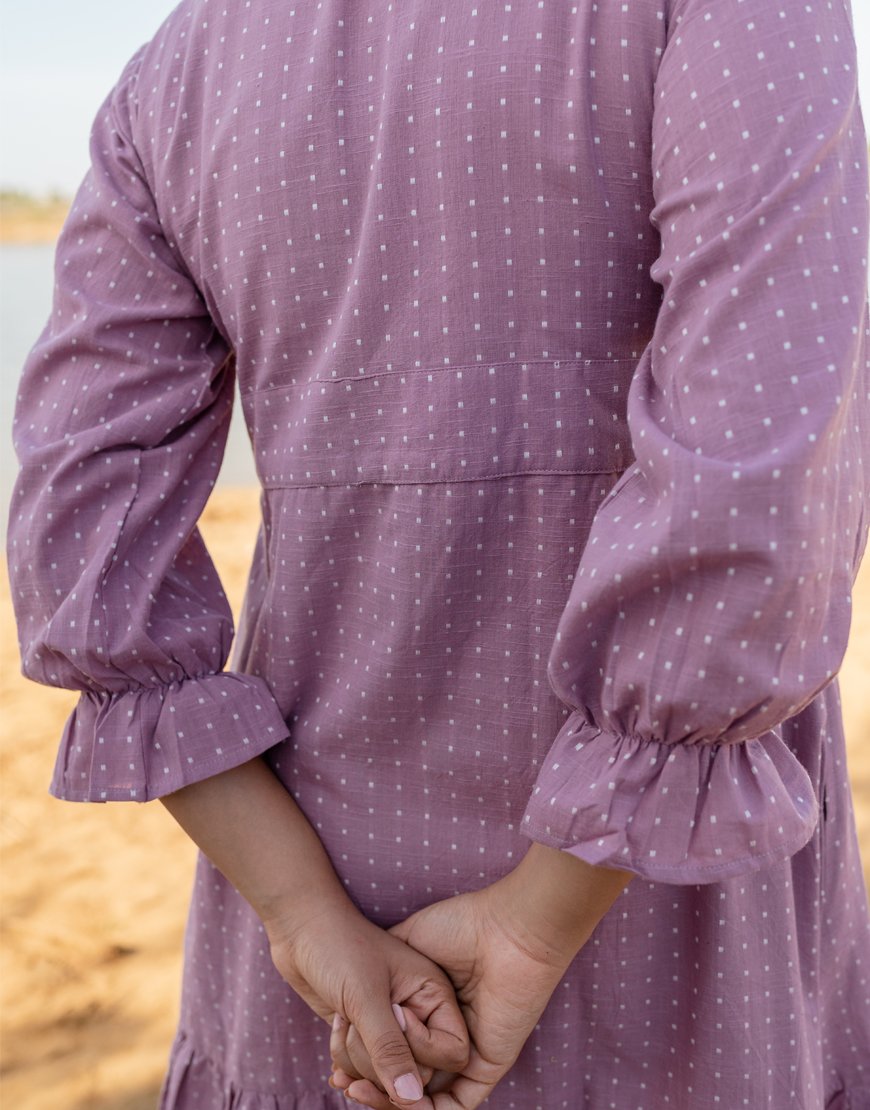 Rose Pink Weave Wrap Dress