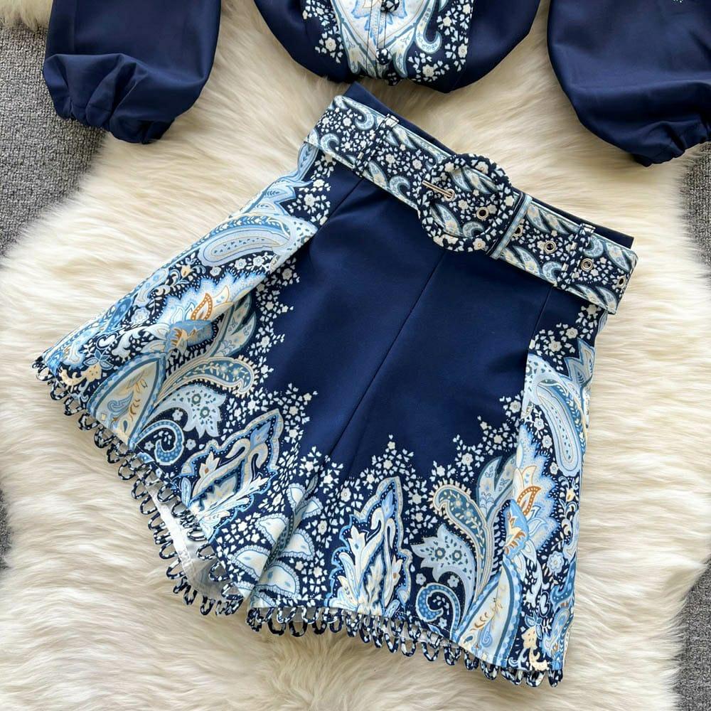 Sandy Coord Set In Navy Blue