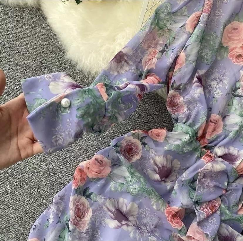Semia Floral Dress In Lilac