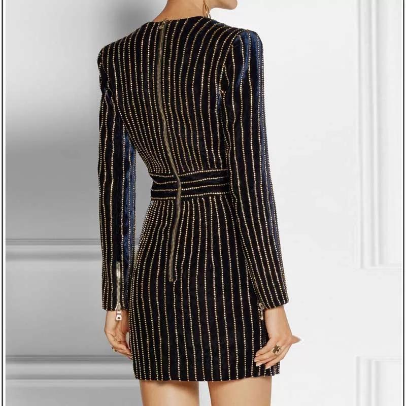 Sequined Celeb Dress In Black