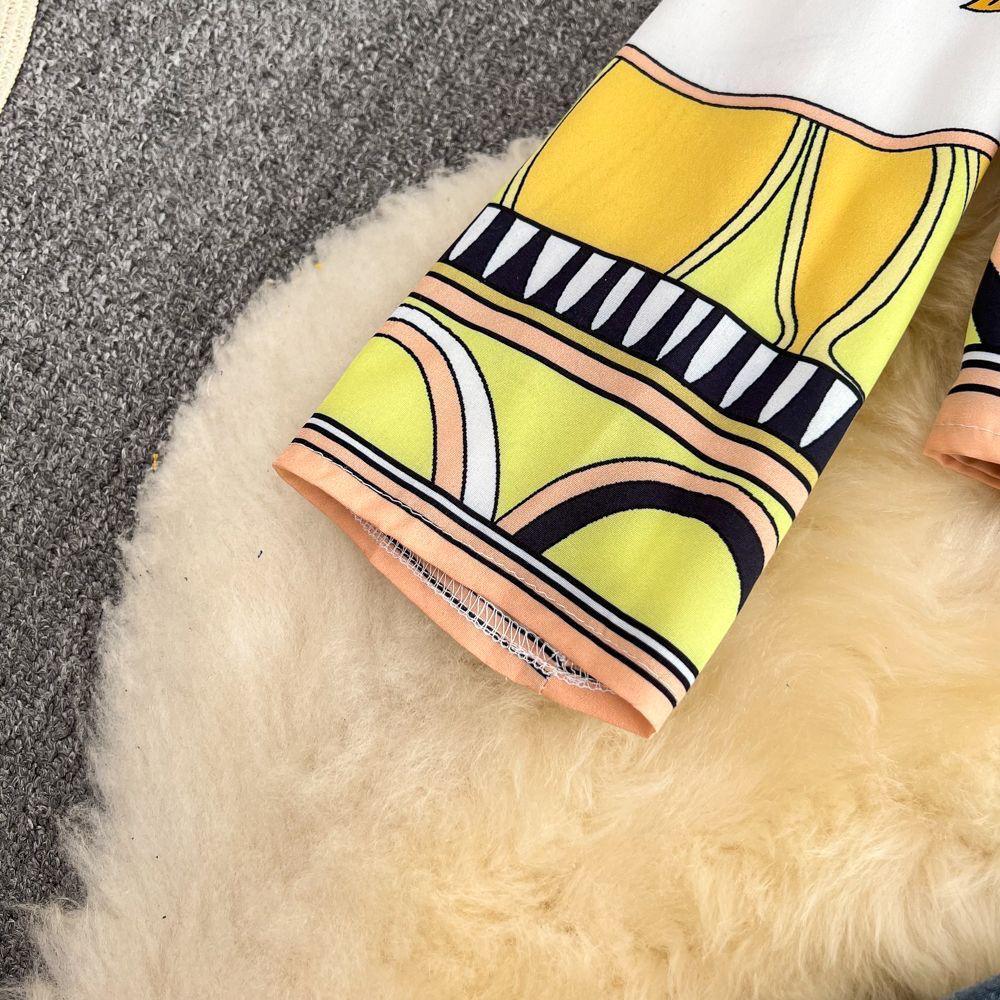 Sierra Abstract shirt In Yellow