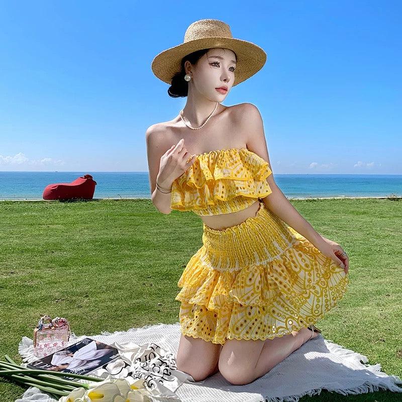 Valencia Luxe Yellow Co-ord Set In Yellow