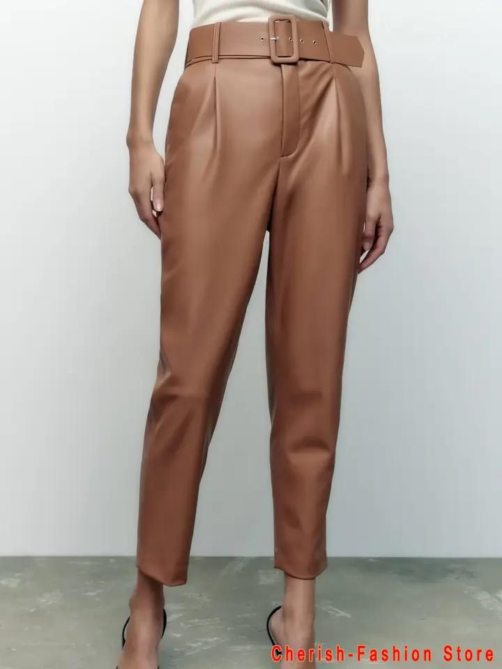 Raey Leather Pants In Black