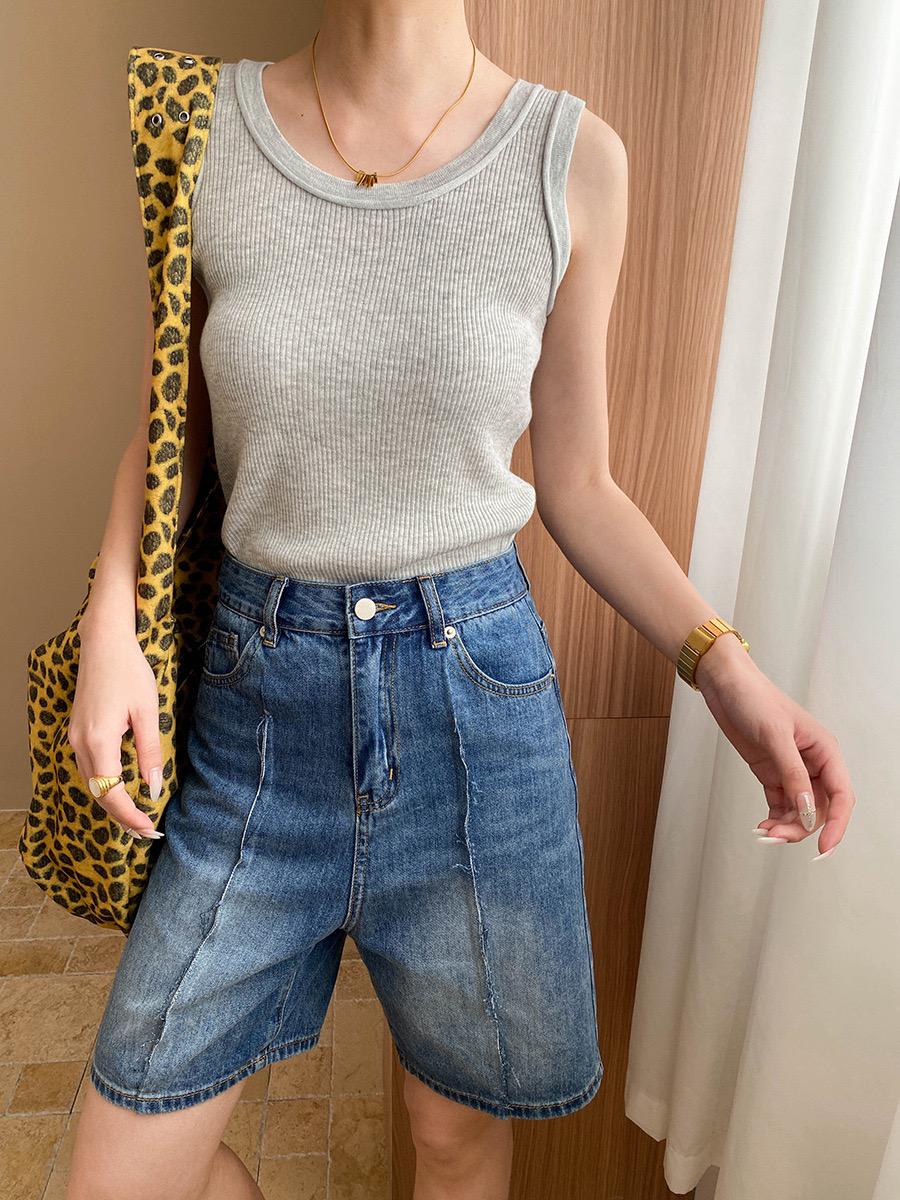 Stormie Tank Top With Inbuilt Bra In Light Grey