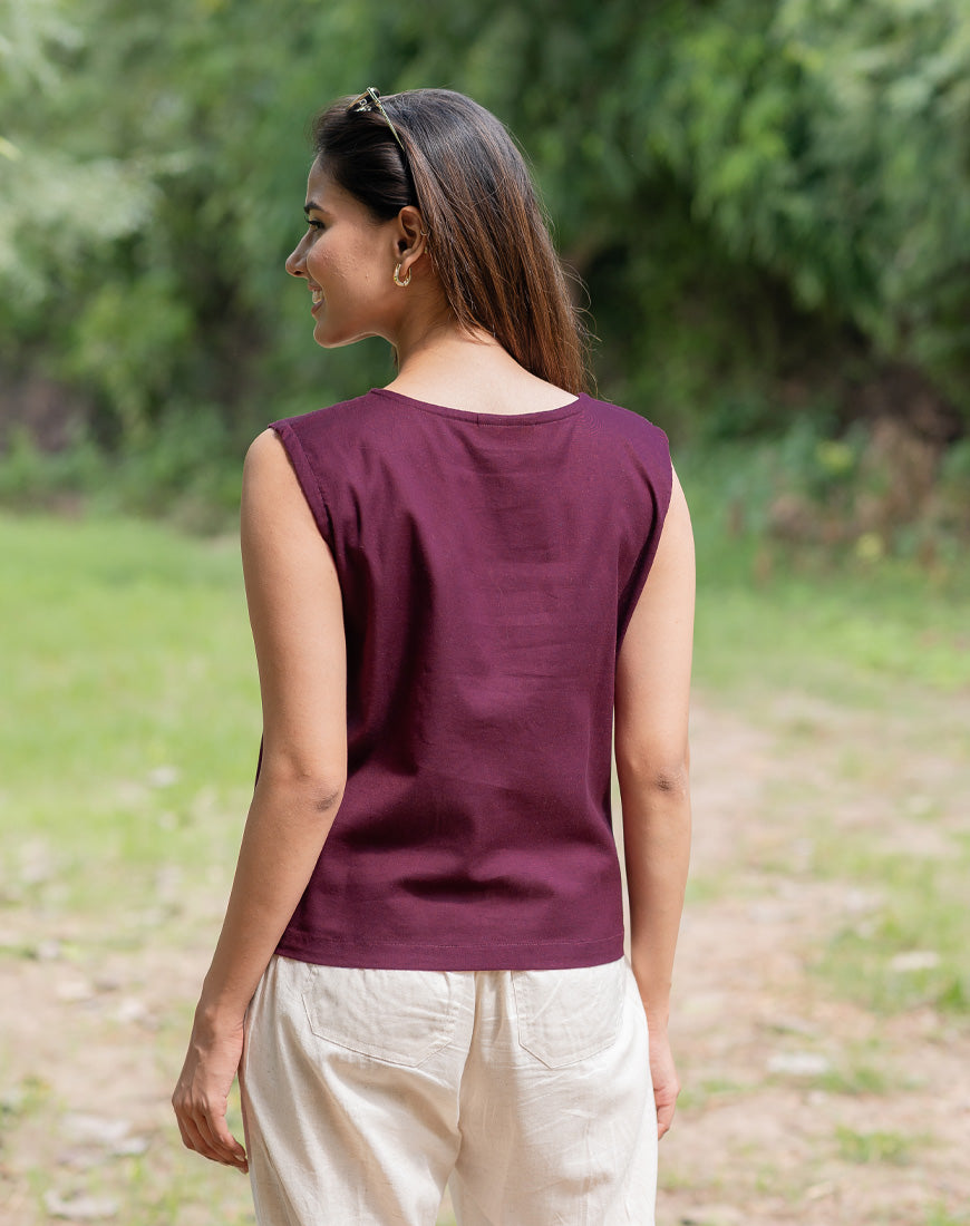 Wine Crop Top