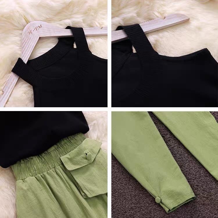 Lindsay Set of Top and Pants in Green