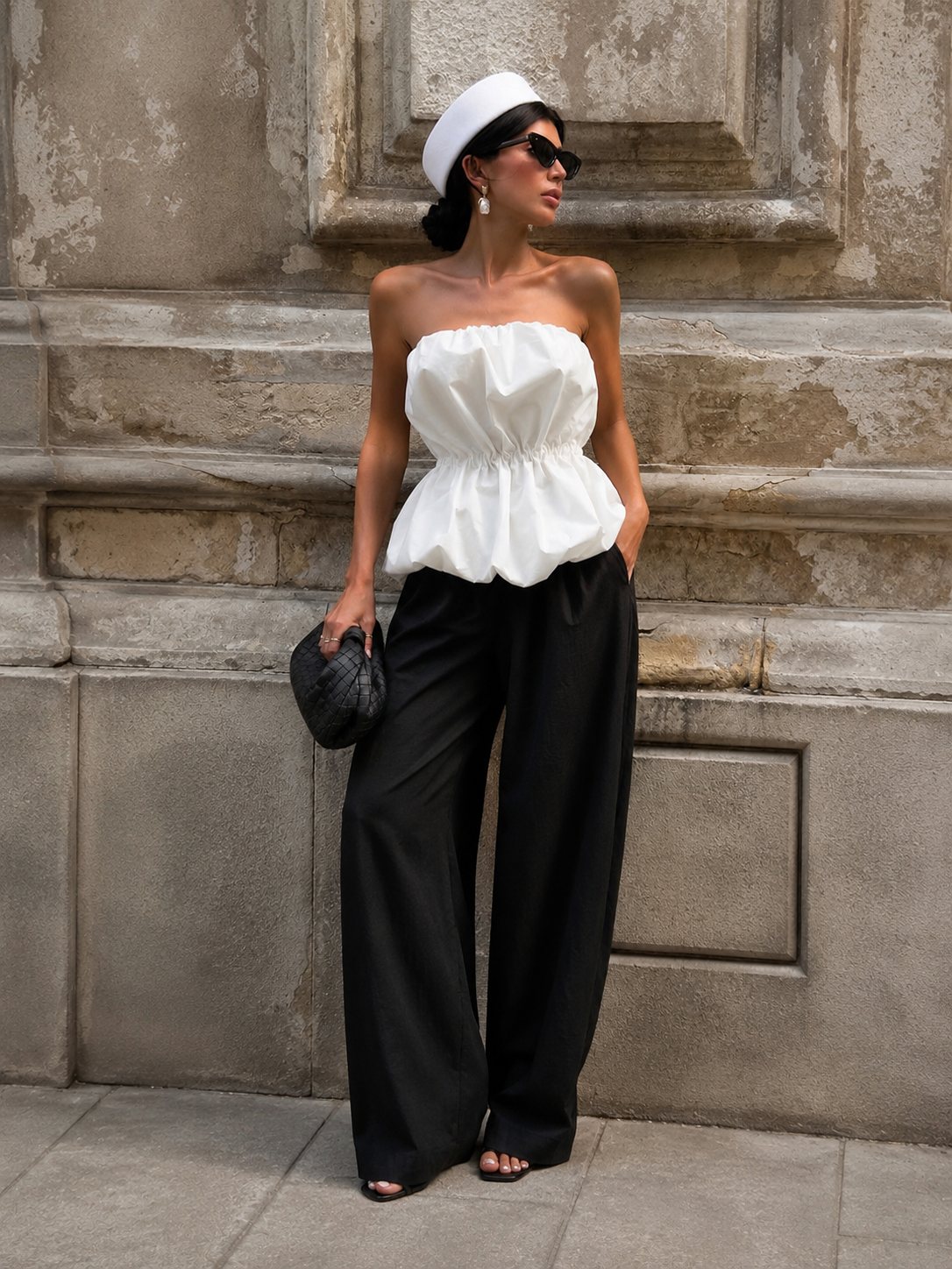 Olio Off Shoulder Balloon Top