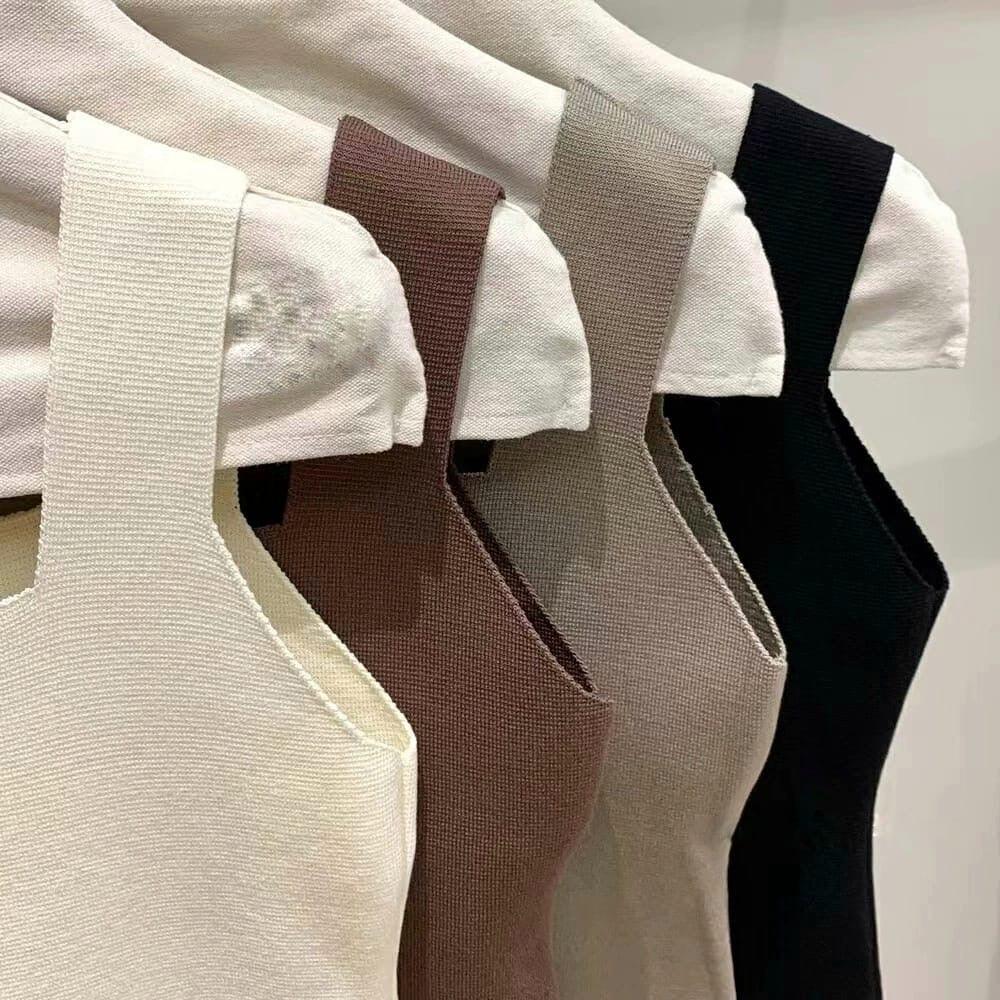 Kello Casual Summer Tank Top In Black