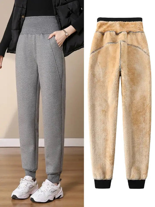 Telsa Slimming Premium Fleece Lined Jogger In Grey