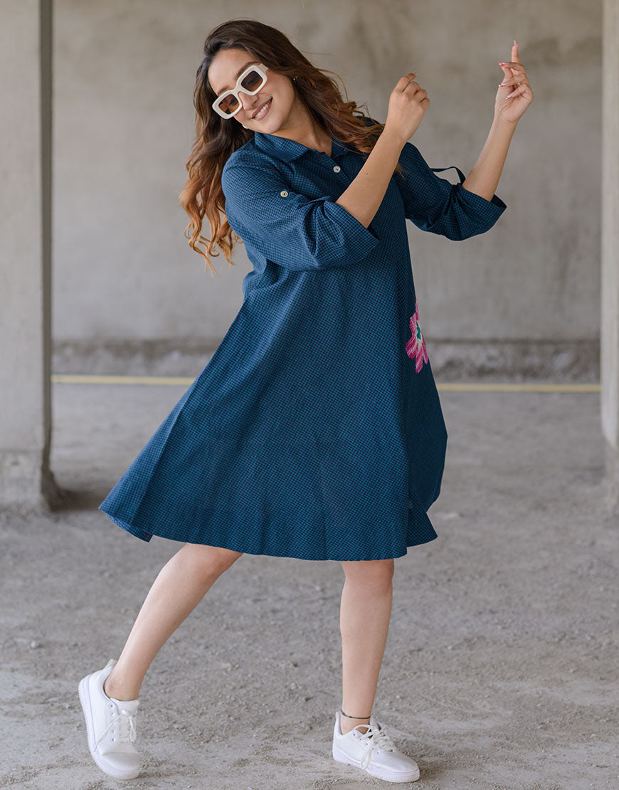 Stellar Indigo Swing Dress