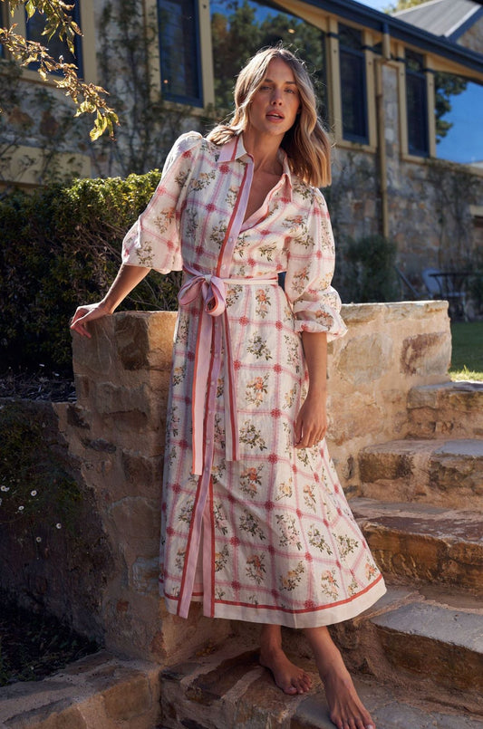 Aaliyah Floral Maxi Dress With Belt