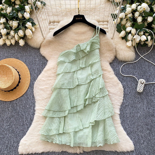 Alice Ruffle Backless Mini Dress