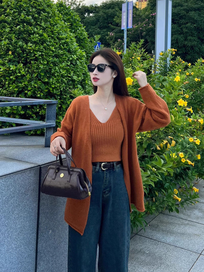 Nixie Statement Woolen Tops with Cape Style Sweater