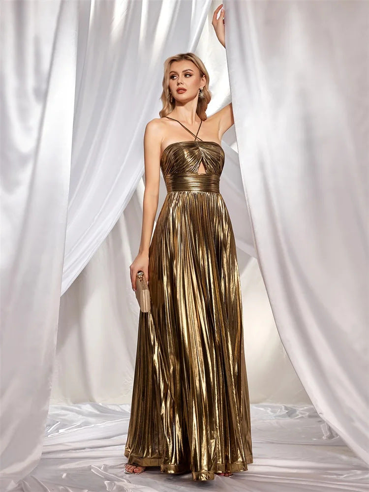 Arafaa Luxe Party Slit Maxi Dress
