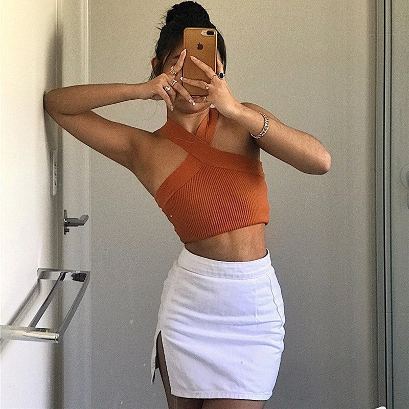 Monilo Halterneck Crop Top