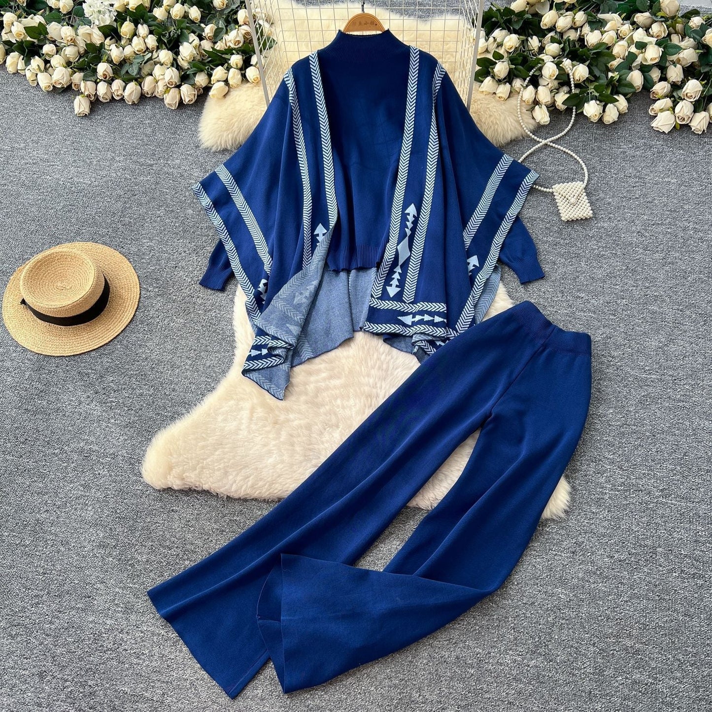 Melvin Luxe Winter Coord Set With Cape