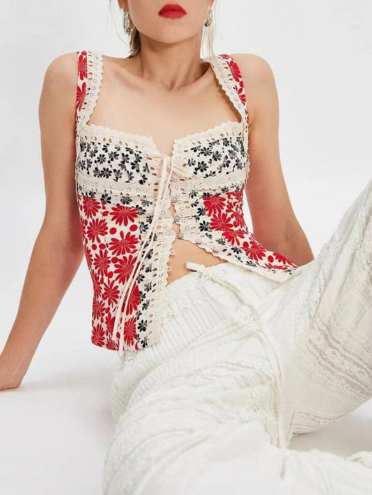Yui Lace Printed Top