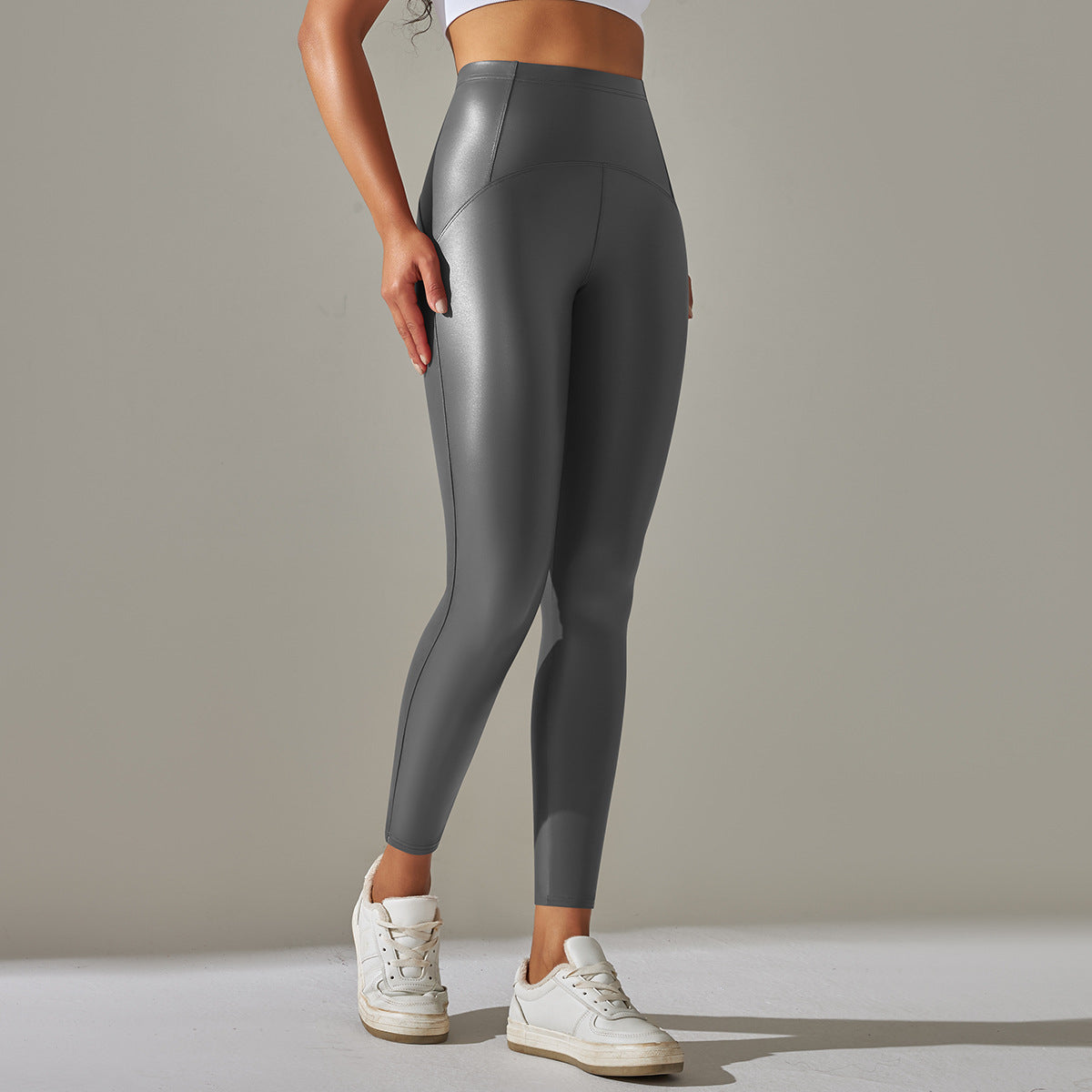 Anna Leather Slimming Warm Legging
