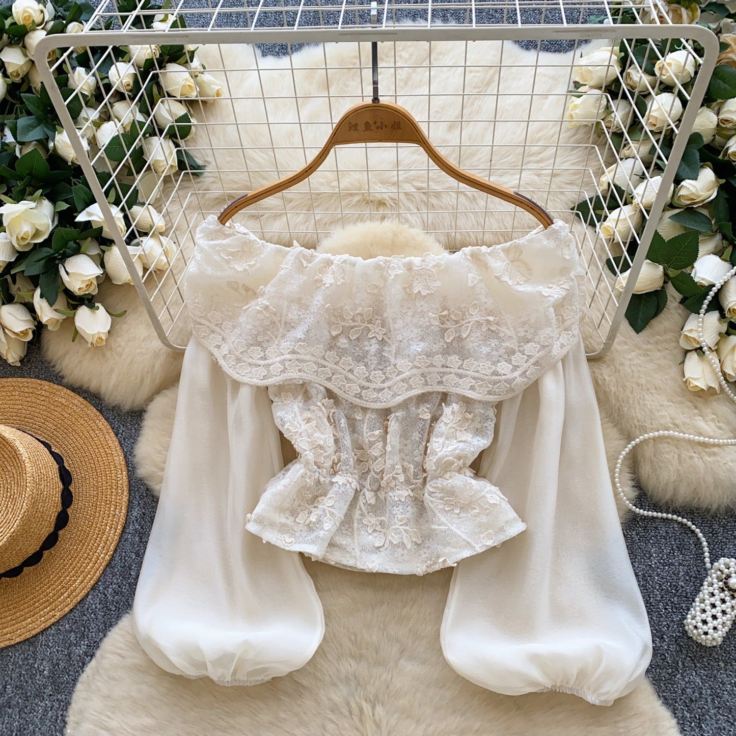 Odessa Embroidery Off Shoulder Top