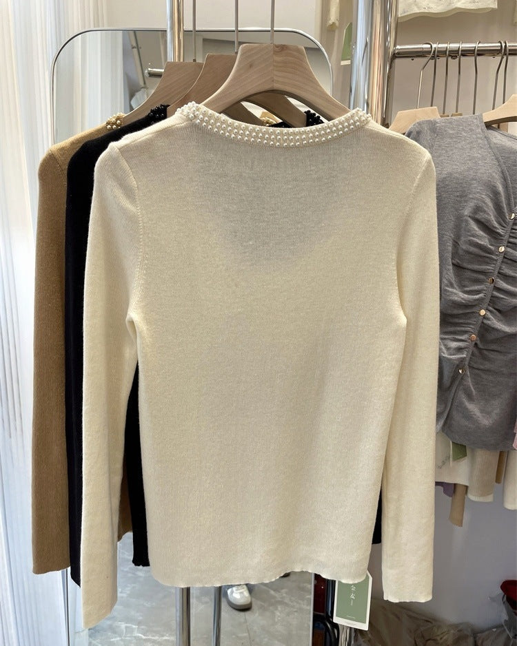Caroline Pearl Soft Knit Pullover