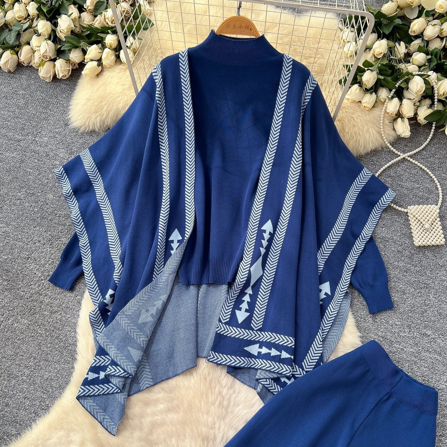 Melvin Luxe Winter Coord Set With Cape