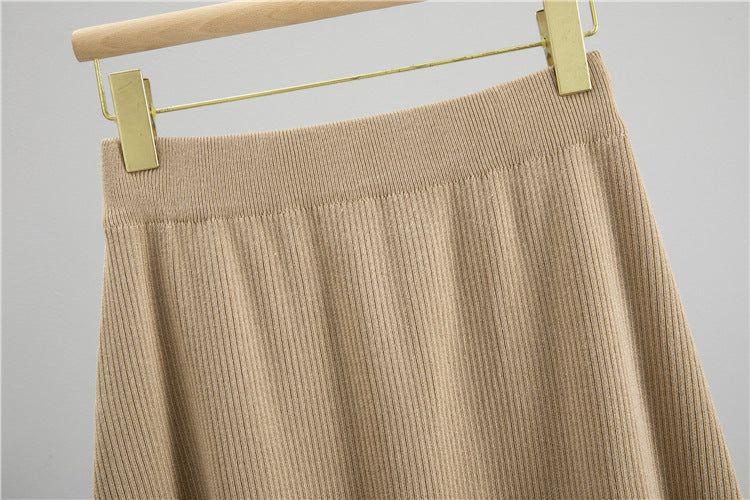 Casia Luxe Coord Skirt Set With Cape In Brown