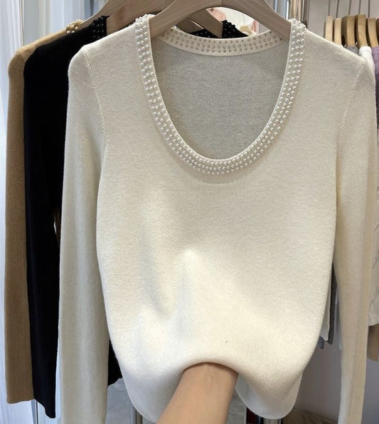 Caroline Pearl Soft Knit Pullover