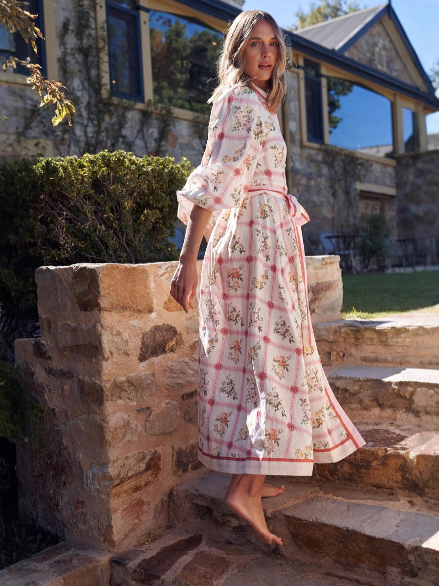 Aaliyah Floral Maxi Dress With Belt