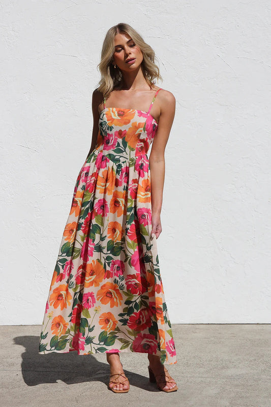 Sharon Floral Midi Dress