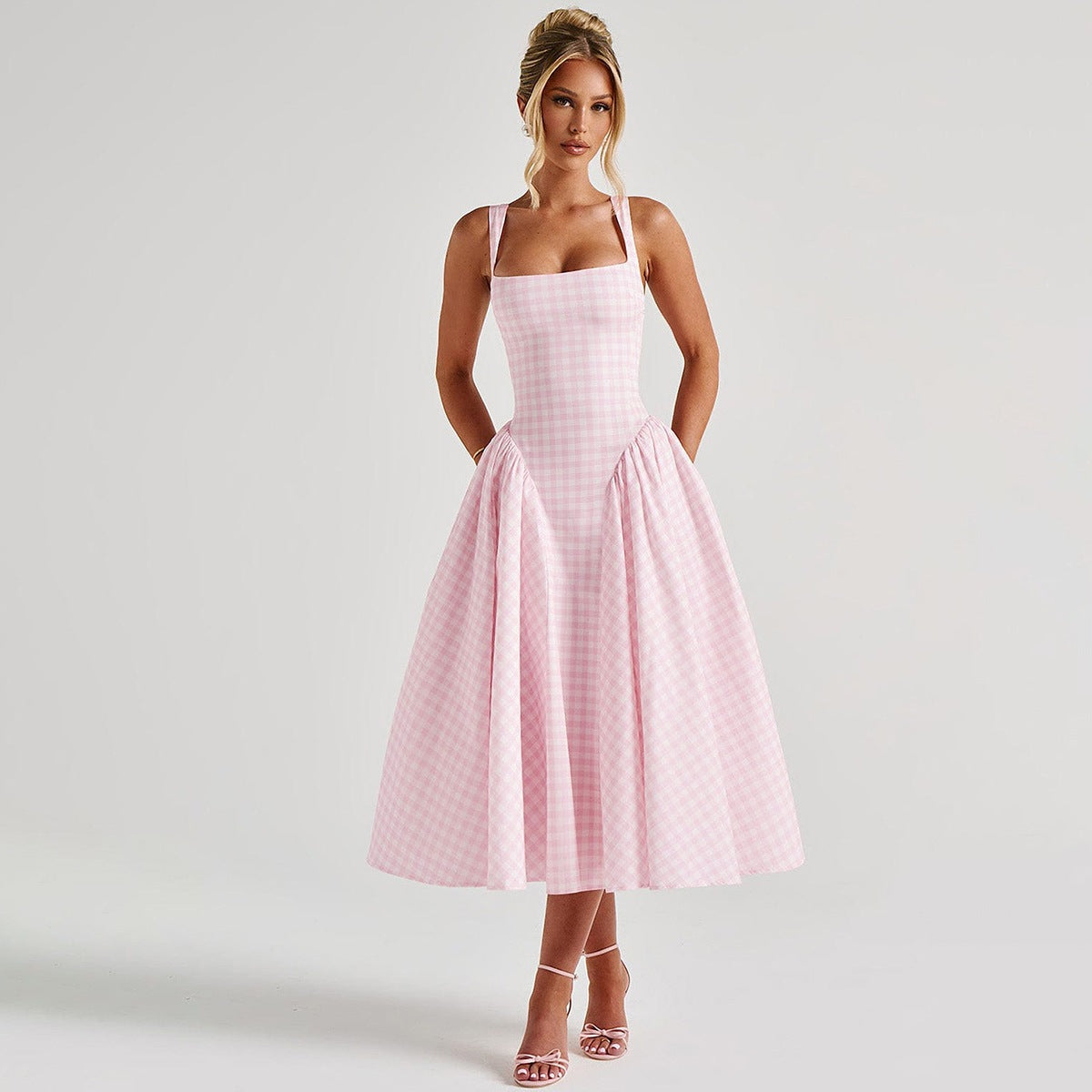 Pricillia Drop Waist Midi Dress