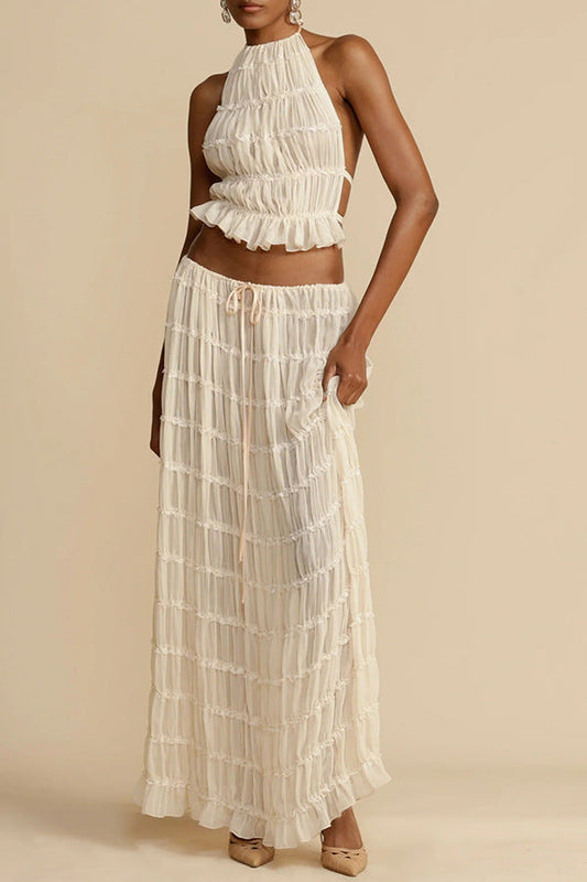 Carmela Backless Coord Skirt Set
