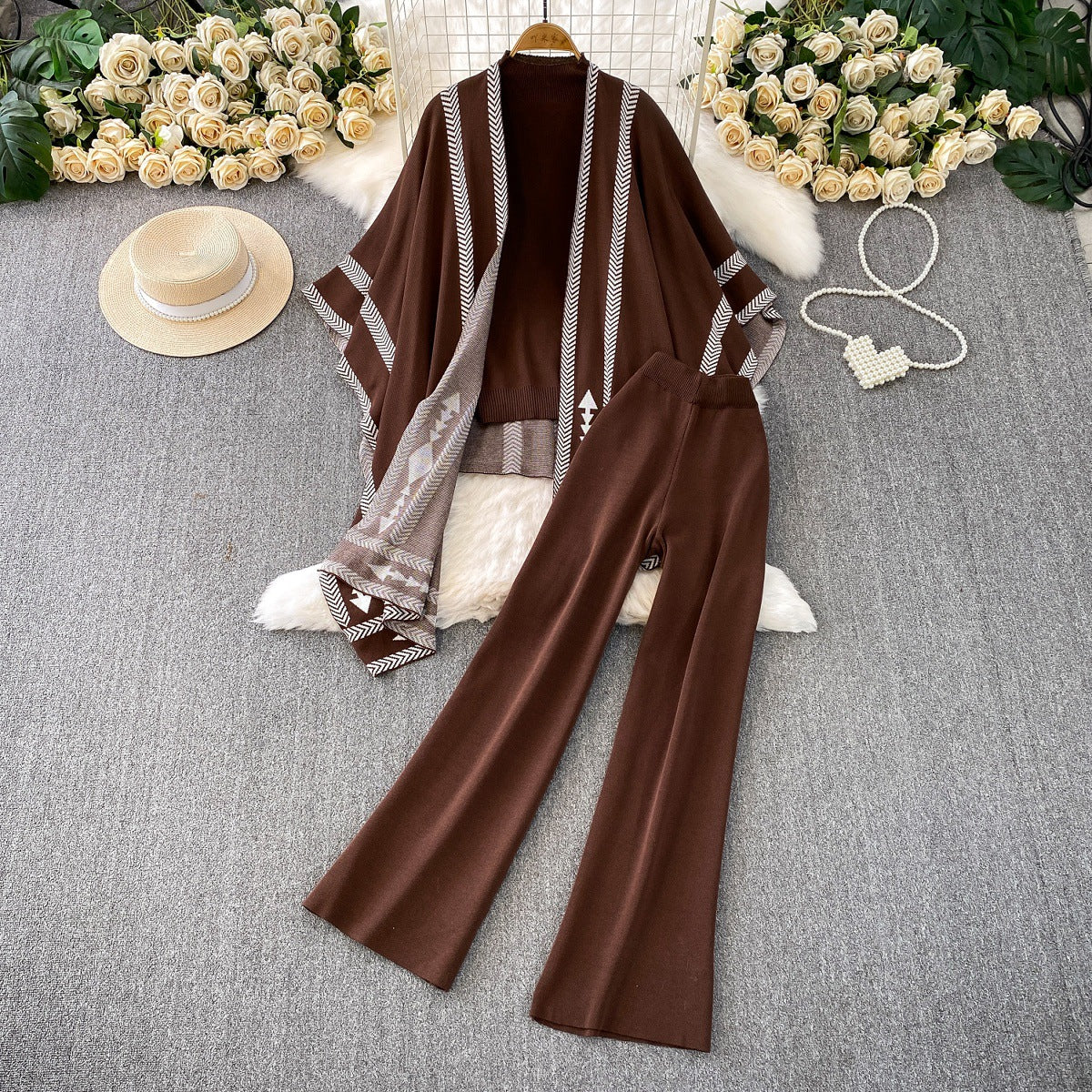 Melvin Luxe Winter Coord Set With Cape