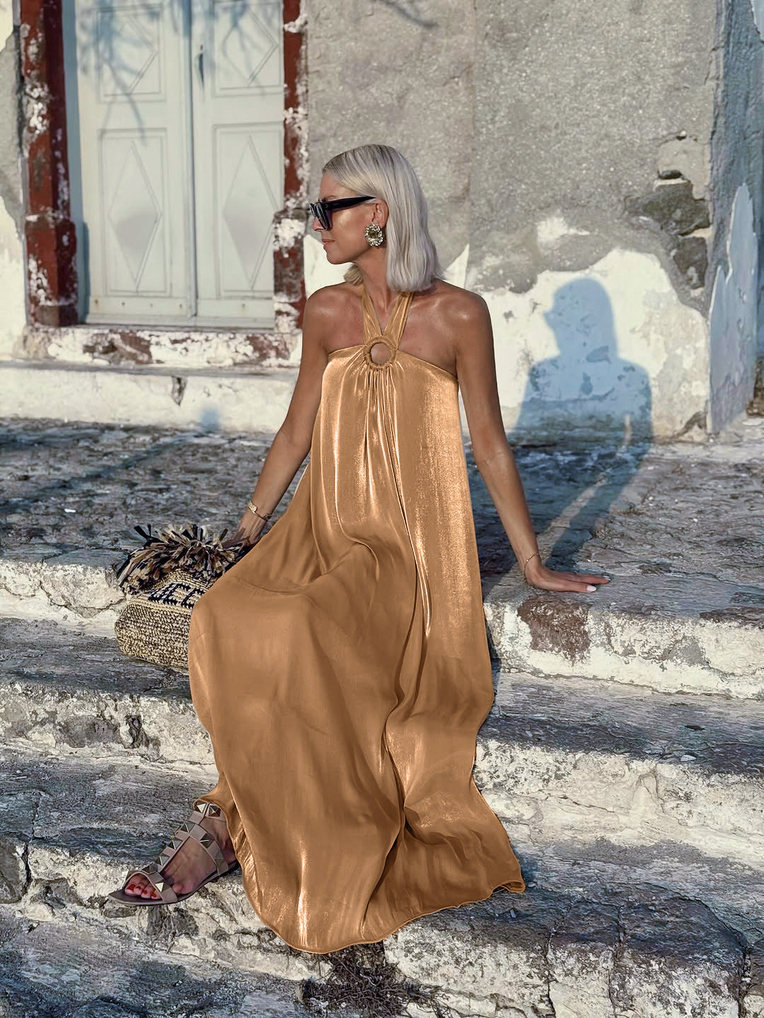 Agnes Halterneck Maxi Dress