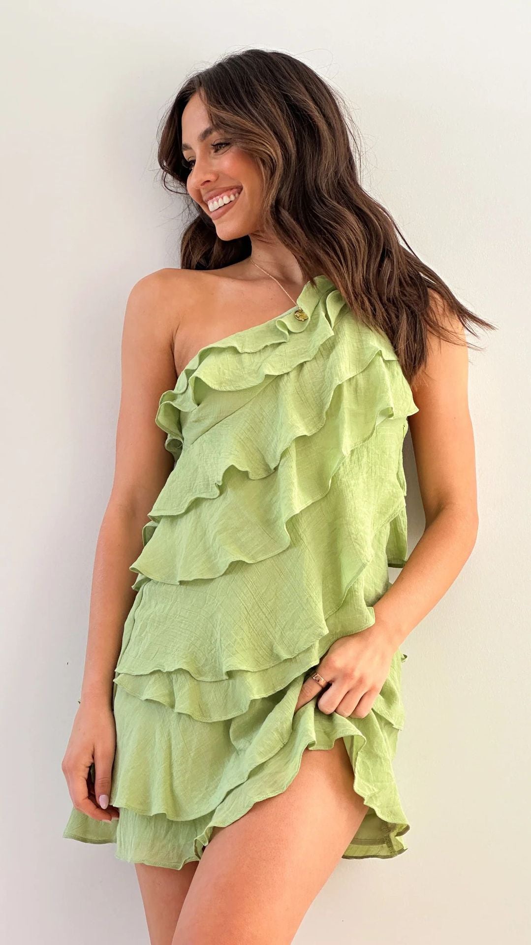 Alice Ruffle Backless Mini Dress