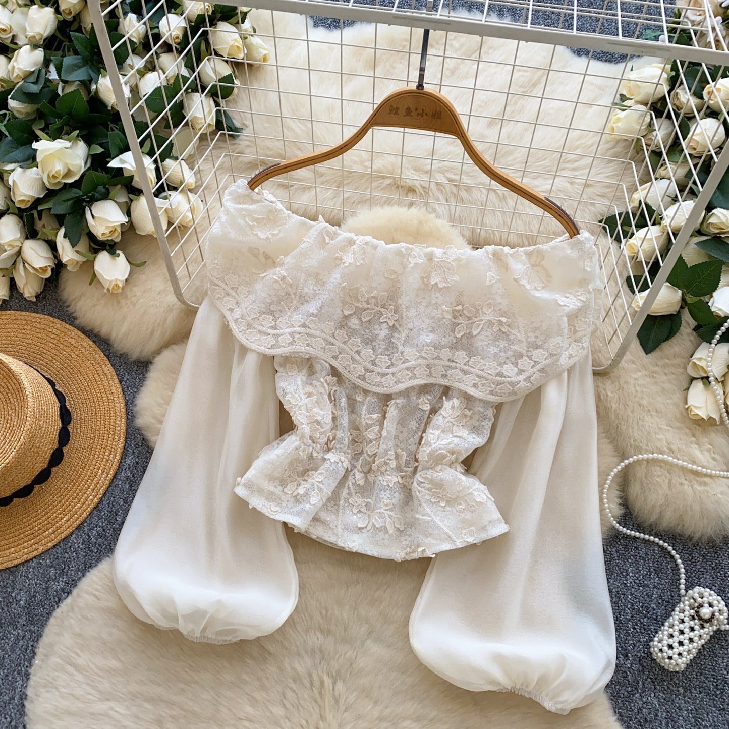 Odessa Embroidery Off Shoulder Top